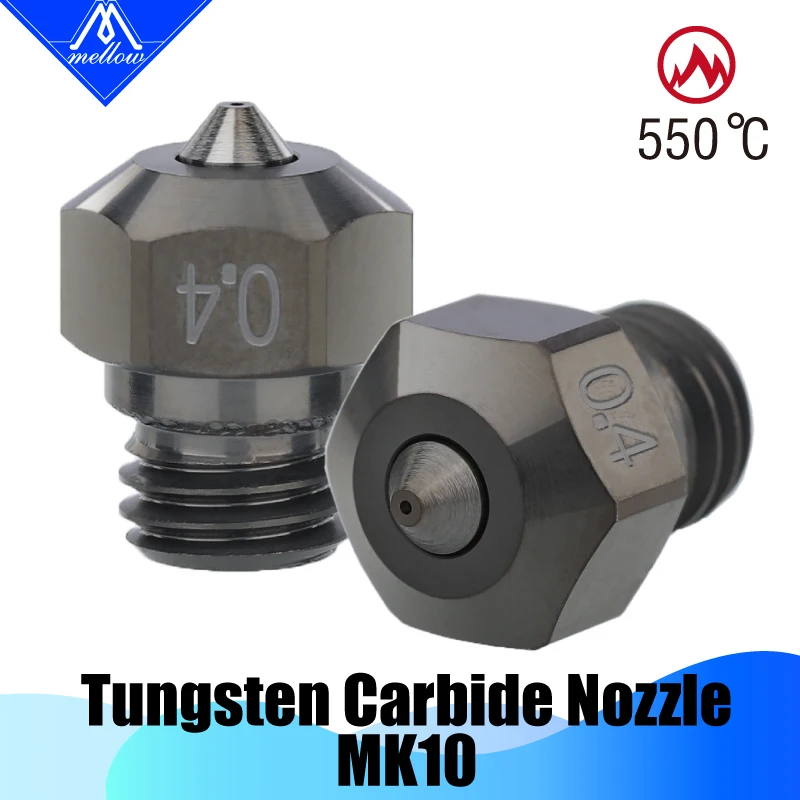 Mellow Phaetus Mk10 Tungsten Carbide Nozzle For 3D Printer Flashforge/Ctc/Wanhao Swiss Hotend Kit