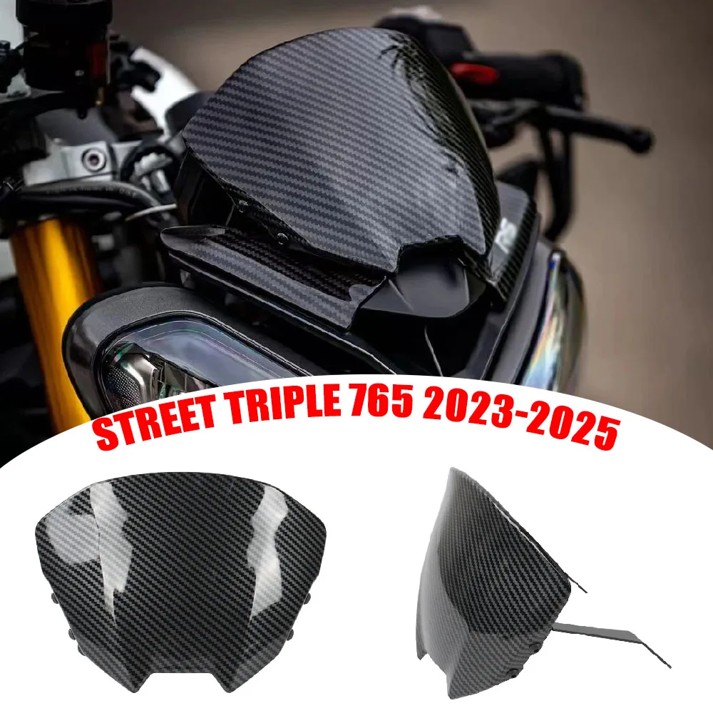 

Переднее лобовое стекло мотоцикла, козырек для Street Triple 765RS 2023-2025, новый стиль, спойлер, дефлектор, ветрозащитный щиток