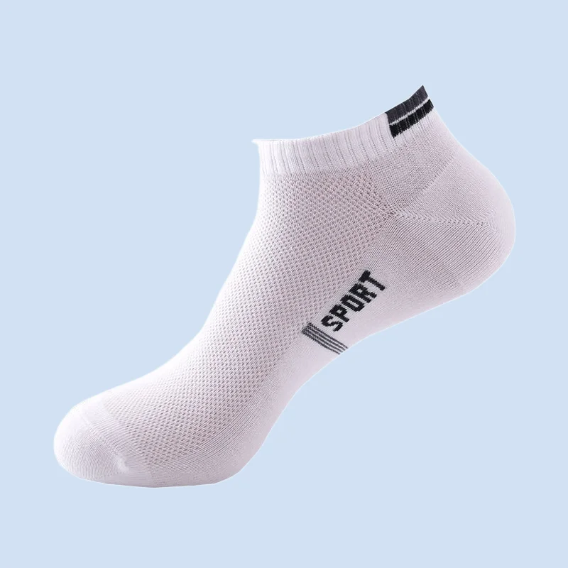 5/10 Pairs High Quality Men Sports Cotton Short Socks Fashion Mesh Deodorant Sweat-Absorbent Boat Socks Men\'s Casual Short Socks