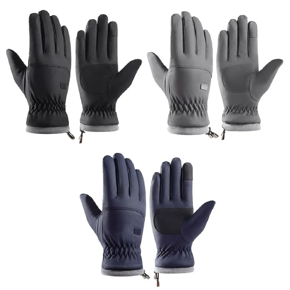 Durable Waterproof Ski Gloves Anti Slip Soft Fluff Cold Proof Gloves Windproof Gloves