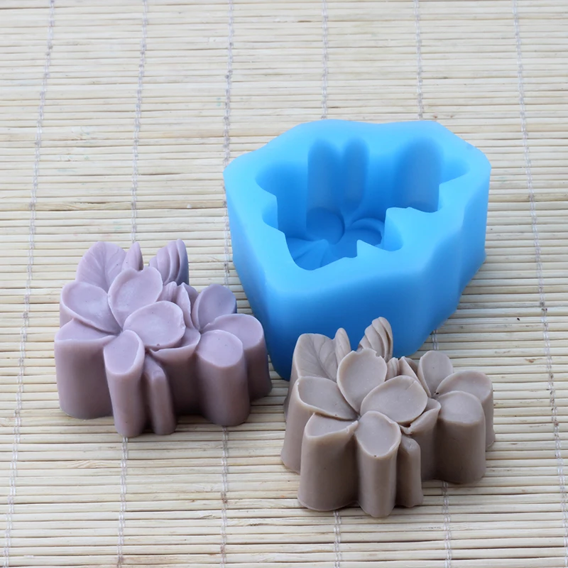 3D Flower Soap Molds for Soap Making DIY Candle Cake Baking Silicone Mould Handmade Home Wedding Decoration Tools