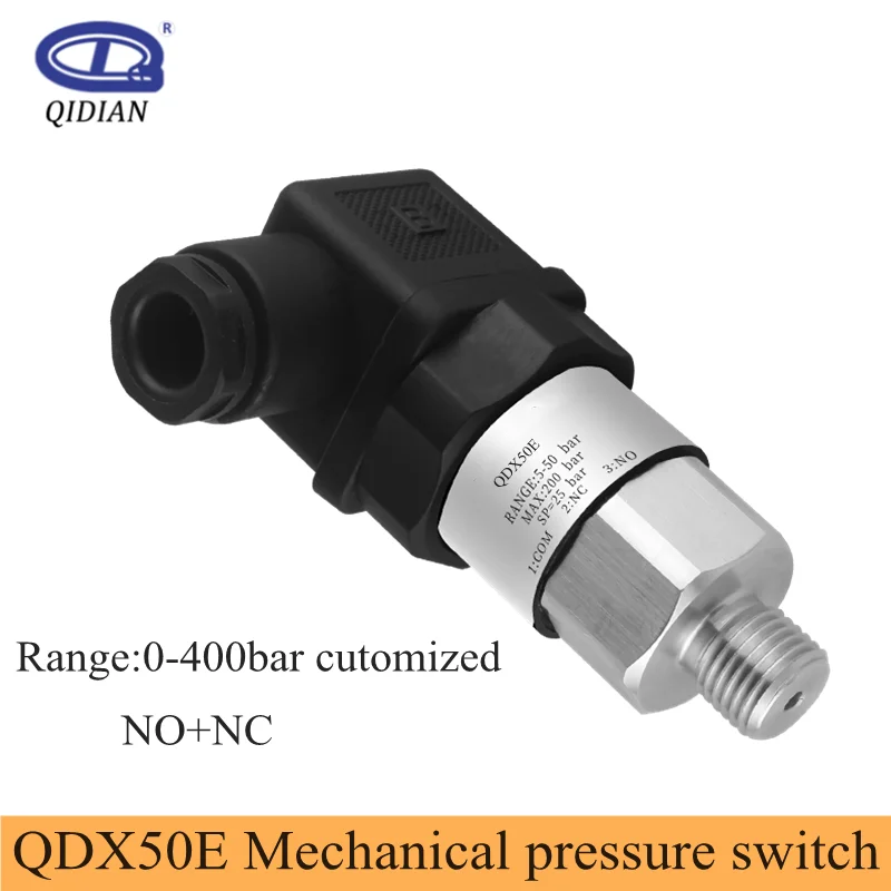 40-400bar 50bar 12bar Mechanical pressure switch piston type stainless steel diaphragm adjustable