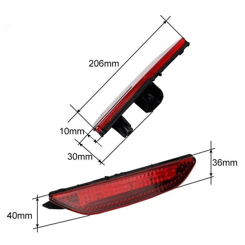 

for Kia Rio K2 Sedan 2011 2012 2013 2014 LED 1 Pair Rear Bumper Reflector Rear Bumper Fog Lights Car Tail Light Fog Lamp