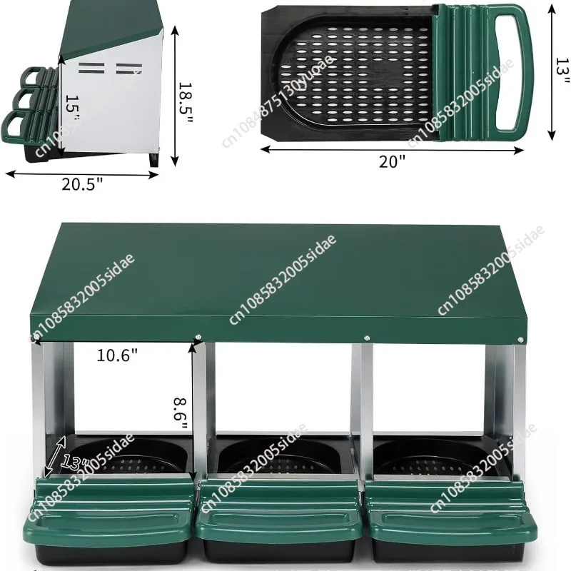 Chicken Nest Egg Box Hanging or Floor Thickened Galvanized Durable Chicken House Easy Assembly Hens Laying Egg House