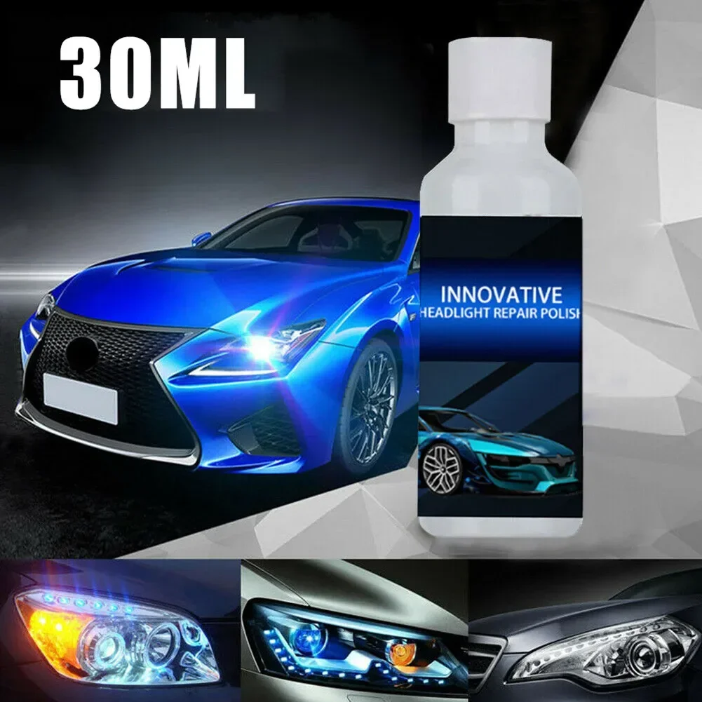 

30ml Car Headlight Repair Fluid Headlight Polish Headlight Repair Kit Refurbishment Liquid Car Headlight Restoration Wash Kit