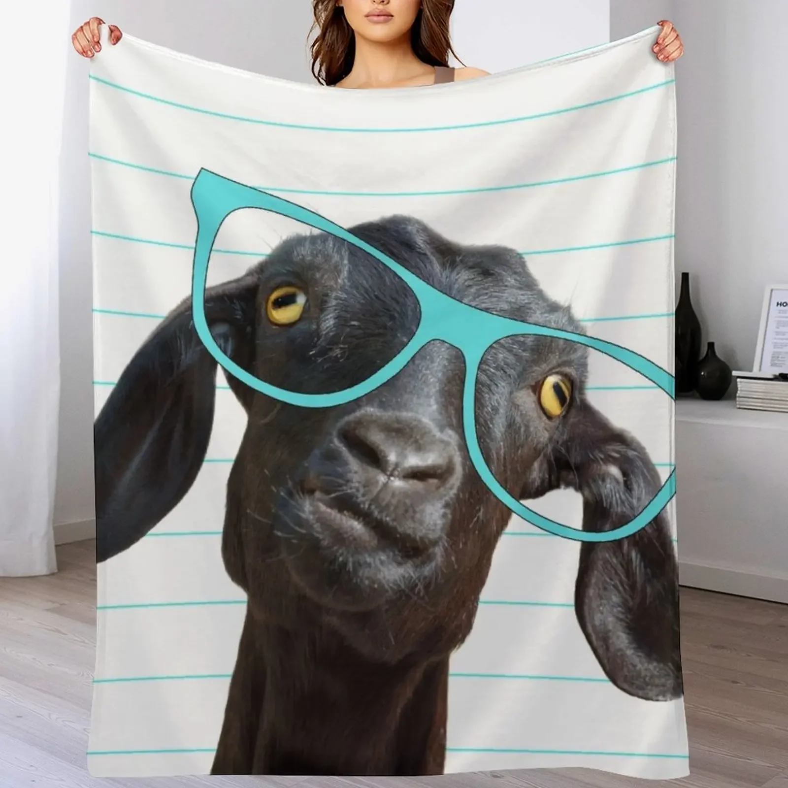 Smarty 염소 던지기 담요 침대 모피 럭셔리 브랜드 침대 커버 담요