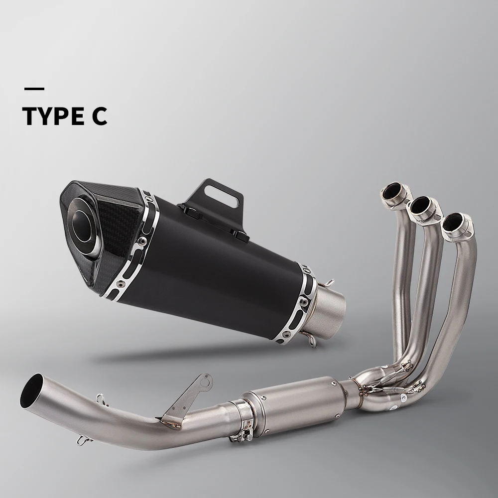 Slip On system exhaust full section Original position  suitable for motorcycle 675SR-R stainless steel front section tail sectio