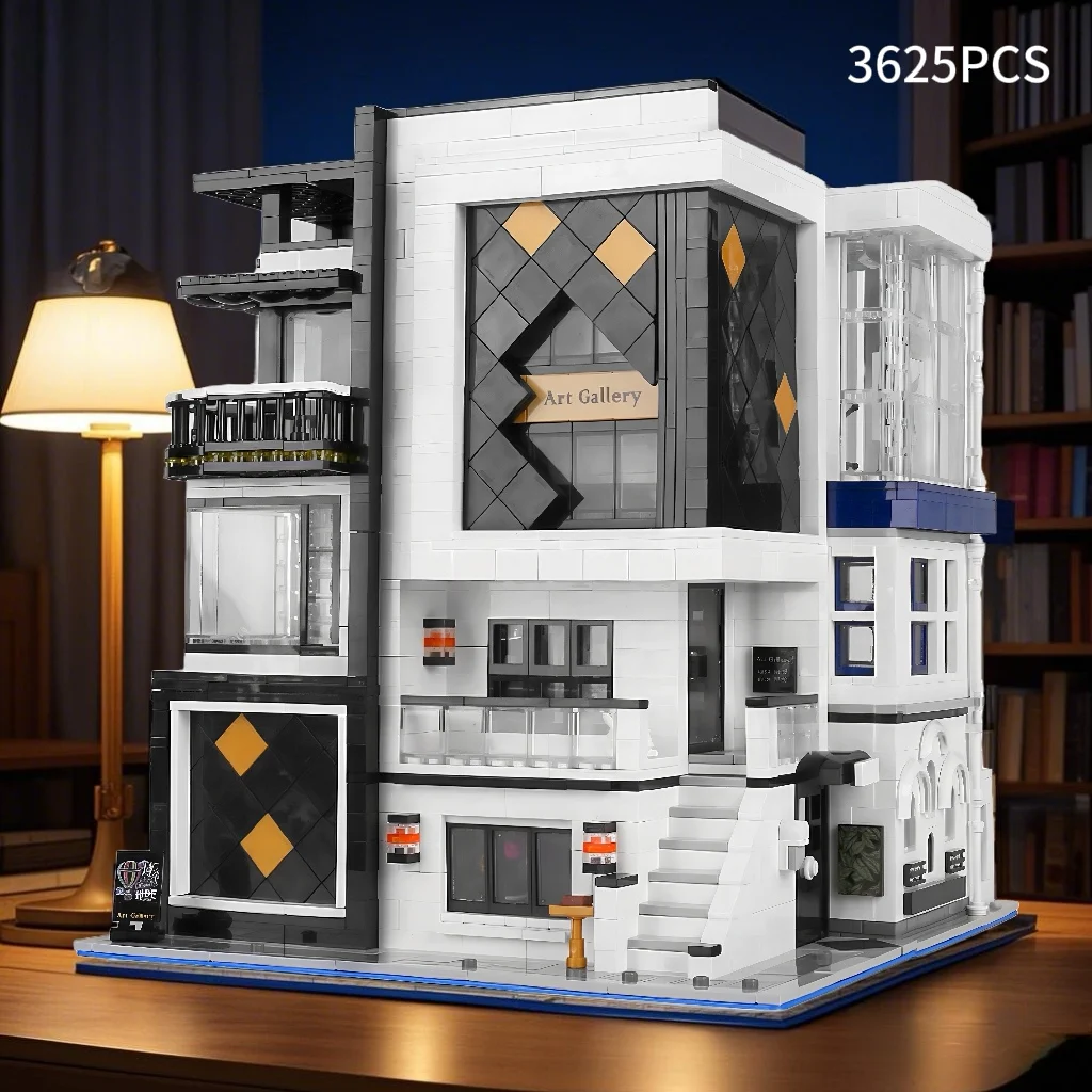 

Novatown Showcase Art Gallery Model Building Blocks MOC 10201 Ideas City Modular Architecture Bricks Toy Gift Kids Boys Girls