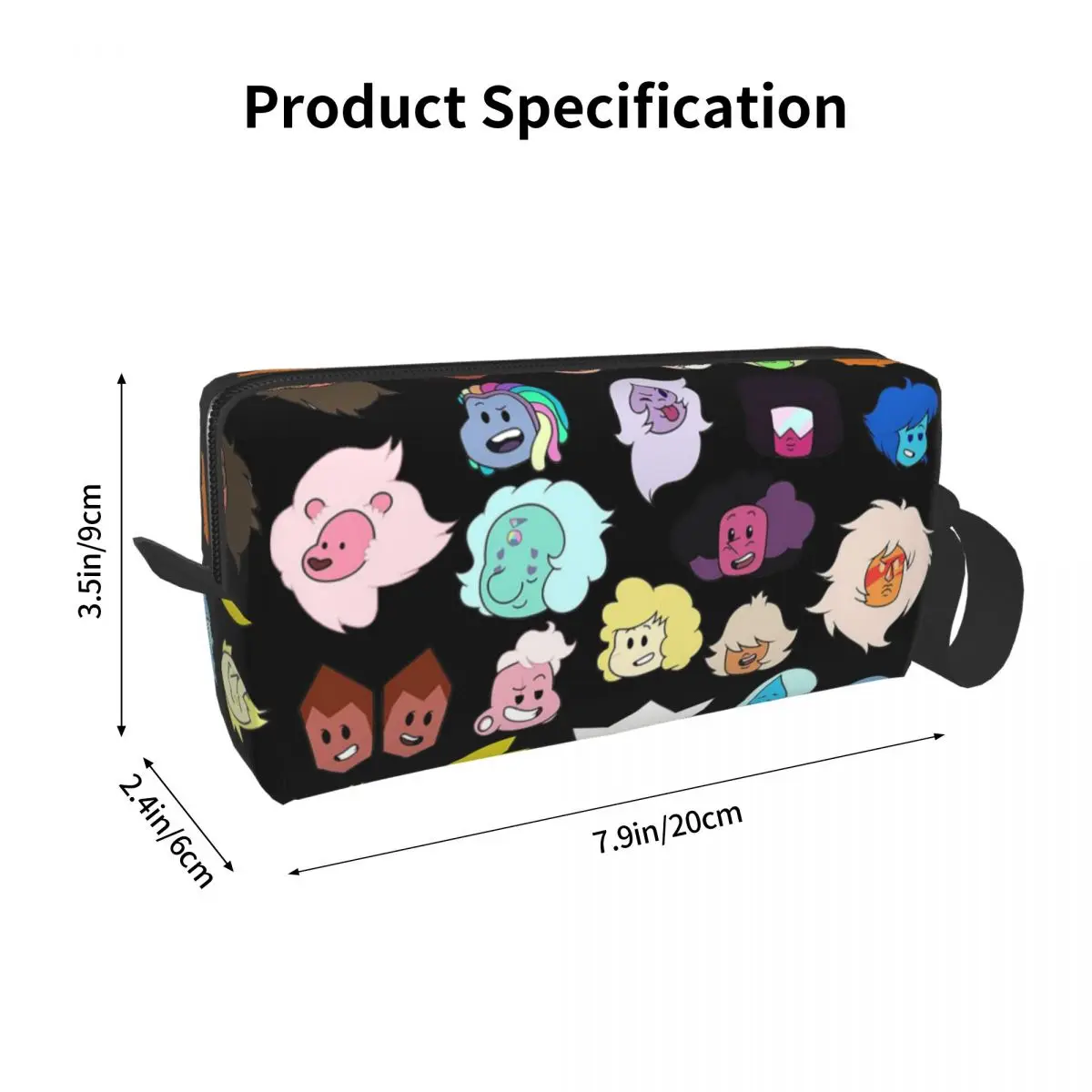 Steven Universe Heads Makeup Bag para Mulheres, Organizador de Cosméticos, Kit Dopp, Armazenamento, Higiene Pessoal, Beleza, Viagem, Estojo para Lápis