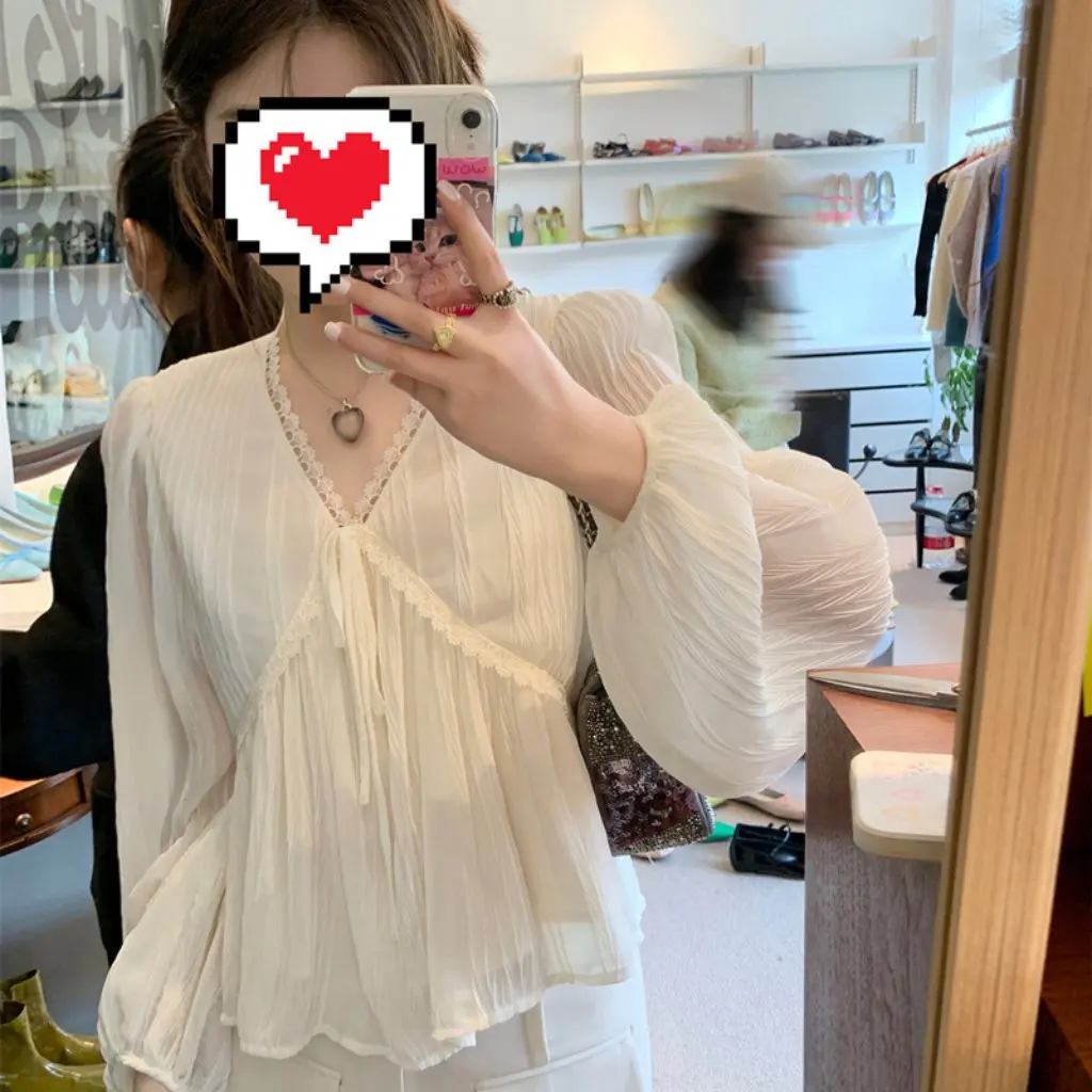 

Summer Shirt Women's Long Sleeve Casual Cotton Top for Spring Autumn Season Fashionable Comfortable Breathable Ladies' Outfit