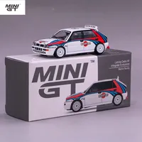 1:64 Lancia Delta HF Evo Martini No. 3 #300 alloy die cast simulation car model, boys' toys, children's holiday birthday gifts