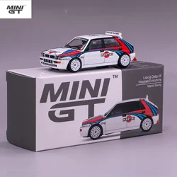 1:64 Lancia Delta HF Evo Martini No. 3 #300 alloy die cast simulation car model, boys' toys, children's holiday birthday gifts