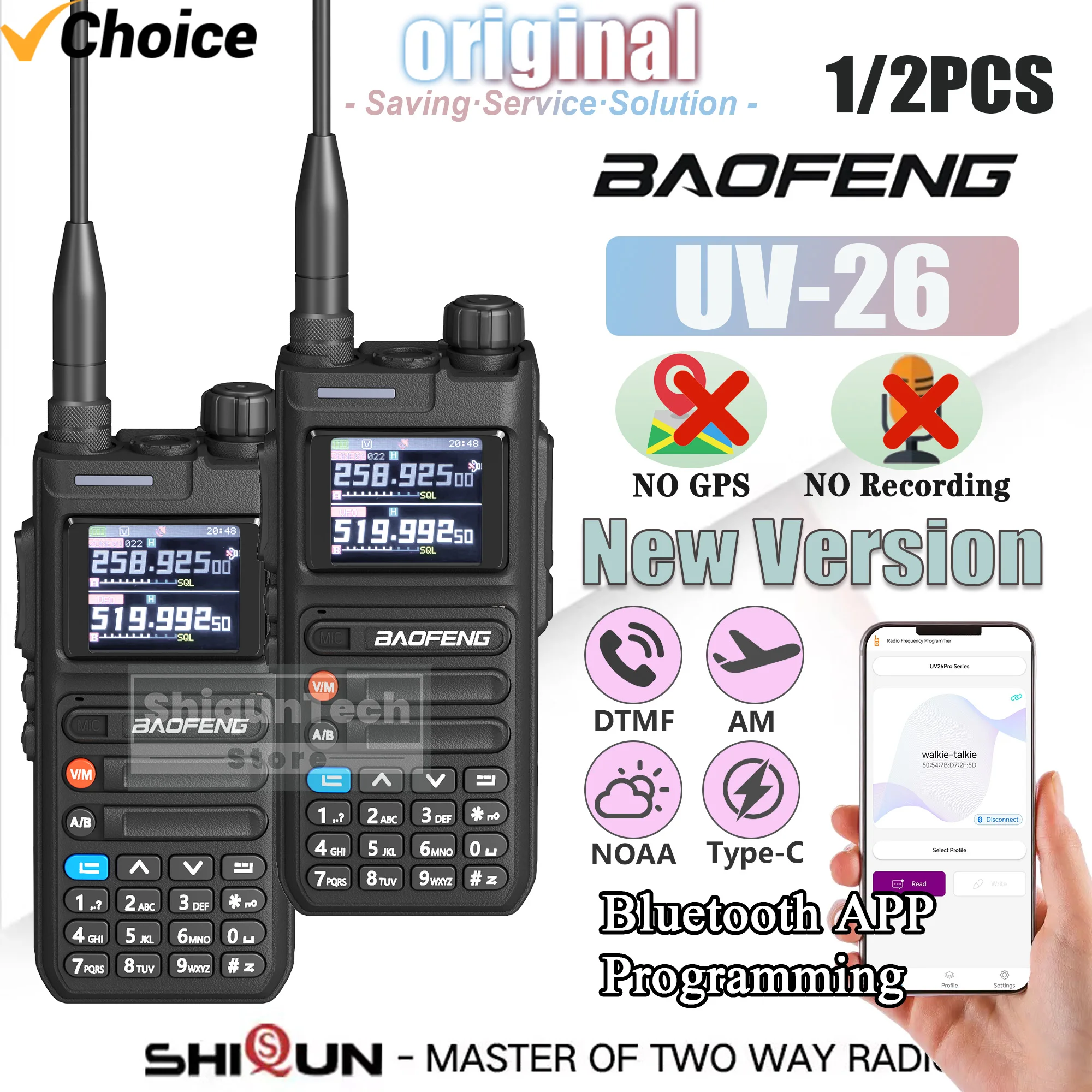 baofeng-uv-26-walkie-talkie-bluetooth-app-programming-new-version-10w-am-fm-multi-band-wireless-copy-frequency-type-c-dtmf-radio