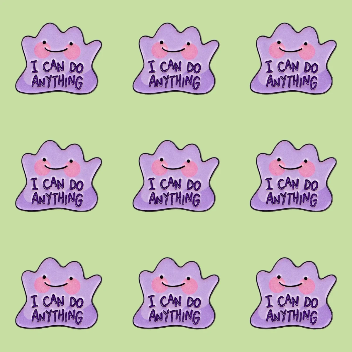 9pcs/Set I CAN DO ANYTHING Cute Purple Elf Enamel Pin Cool Game Brooch Backpack Lapel Badge Jewelry Accessories Friends Gift