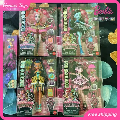 Barbie Doll Monster High Scary Sweet Birthday Series Doll with Exquisite Clothing And Rich Accessories Collectible Toy for Girls