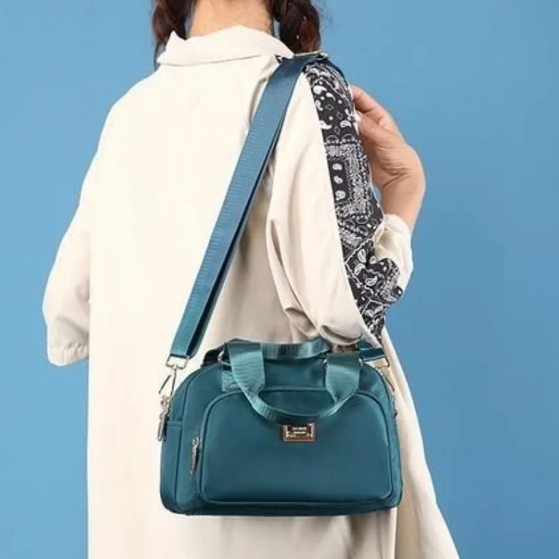 2024 New Multi Purpose Casual Cloth Bag Women's Bag Handbag Oxford Cloth Single Shoulder Bag Solid Color Crossbody Bags