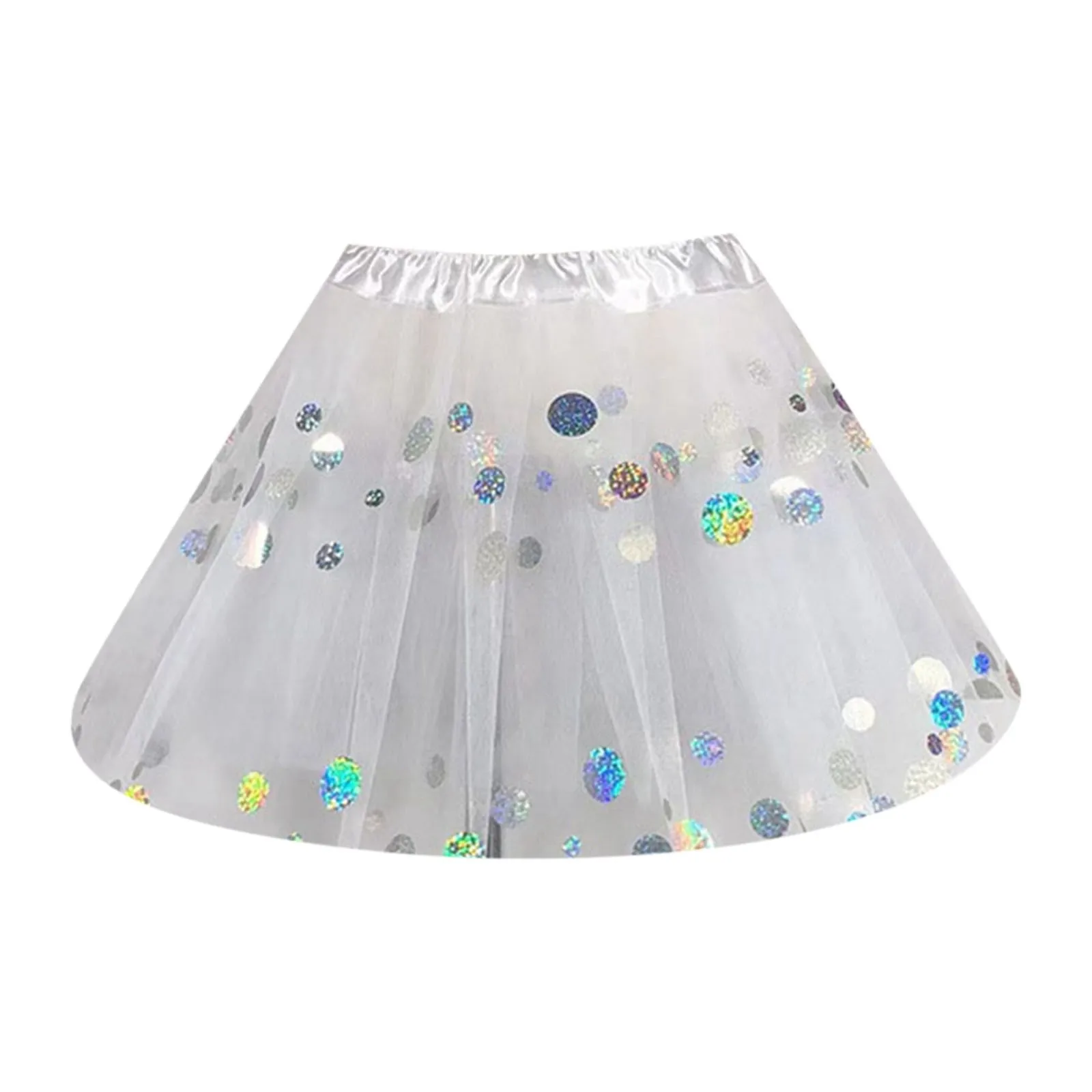 Mardi Gras Kids Baby Star Glitter Dance Tutu Skirt For Girl Children Chiffon Cute Sequin 3 Layers Tulle Toddler Pettiskirt