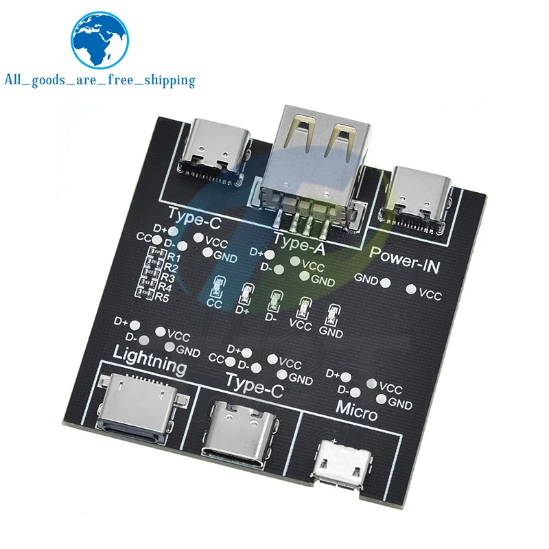 DT3 Data Cable Detection Board Type-C Micro USB C Cable Tester Short Circuit On Off Switching Diagnose Tool for iOS Android