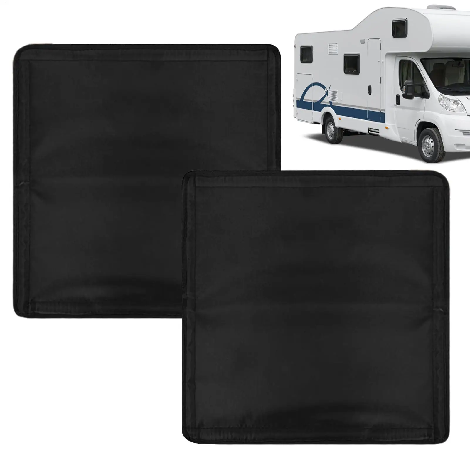 

RV Ventilation 2 Pieces Heat Insulation Shade With Reflective Layer RV Fan Vent 16.14x16.14In For Exterior Window Ceiling Inside