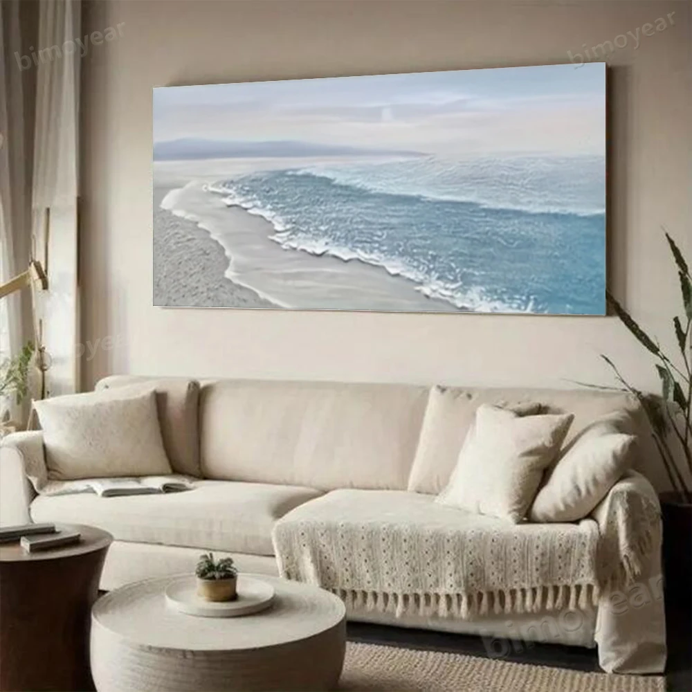 Large Scale Abstract Handmade Texture Painting, Landscape Abstract Oil Painting, Modern Mural Painting, Living Room Decoration
