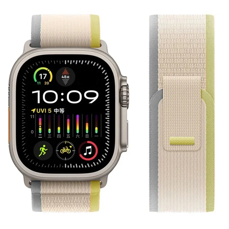Trail Loop für Apple Watch Ultra 2 Band 49 mm 44 mm 40 mm 45 mm 41 mm 42 mm 38 Correa Armband iWatch Serie 7 6 SE 8 9 10 46 mm Riemen