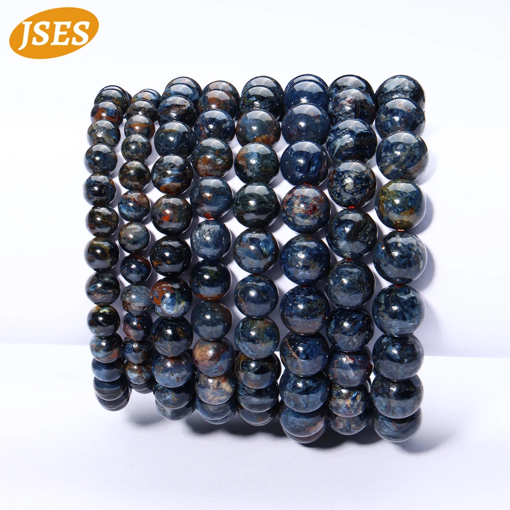 

AA Natural Blue Pietersite Elastic Bracelet 6-9mm Loose Gemstone Beads Bangle for Jewelry Making DIY Necklace Charms Accessories