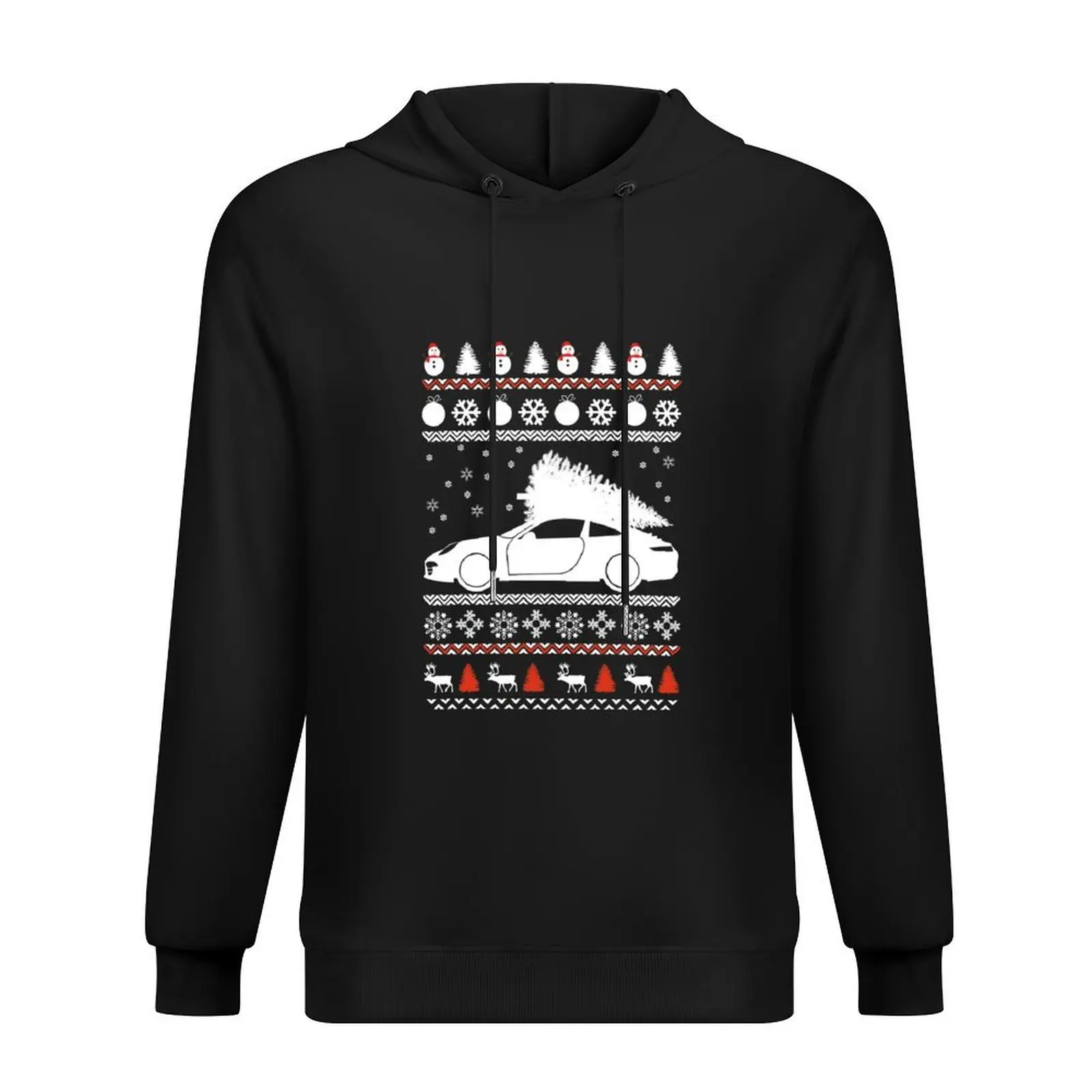 

Ugly Christmas Sportscar Hoodie men clothing anime clothing blouse japanese style big size hoodie