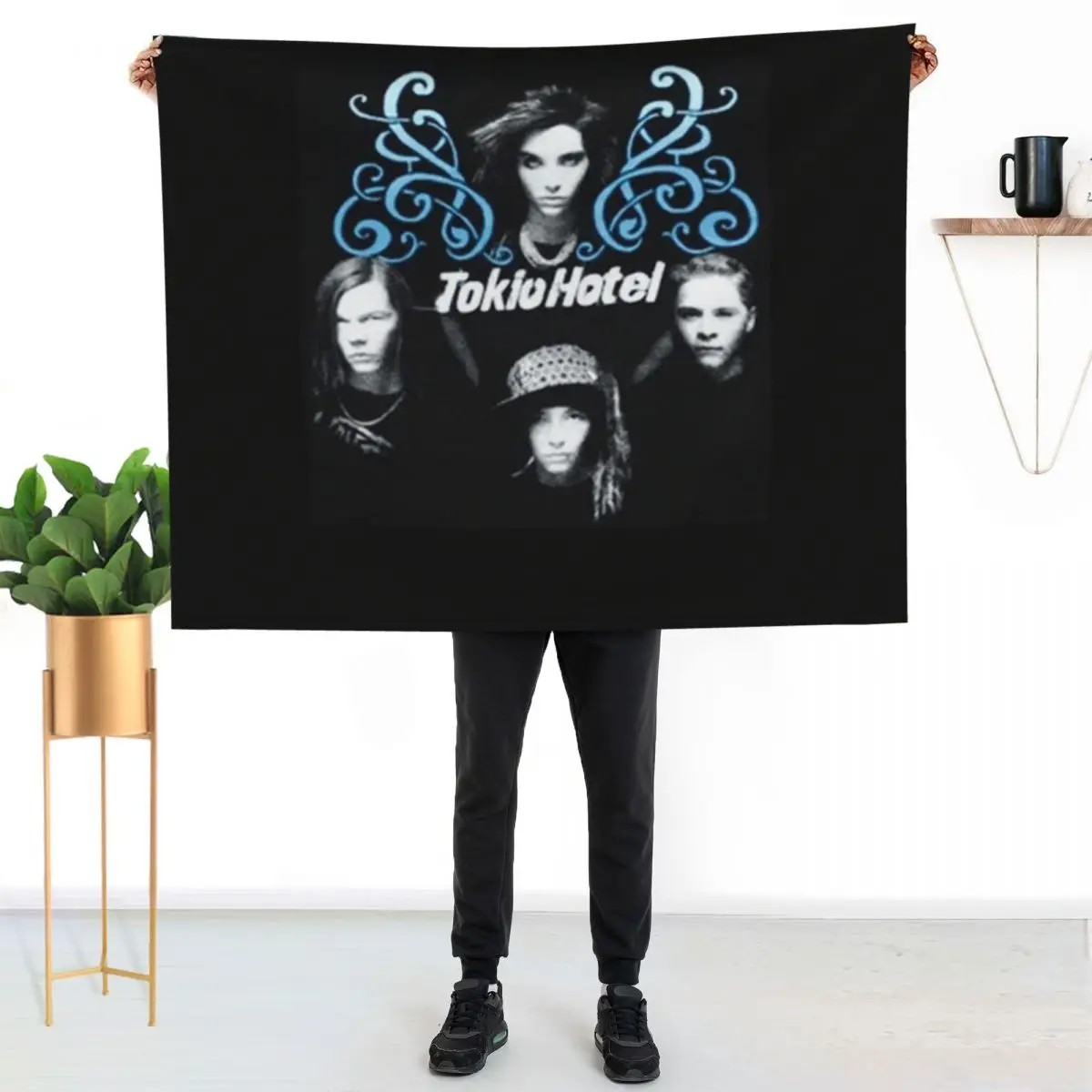 

Tokio Hotel Throw Blanket Foldable Soft Warm Blanket for Outdoor Use