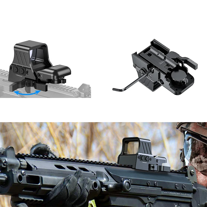 

MidTen Rifle Scope Red Green Dot Sight 4 Reticles Reflex Sights for 20mm Picatinny Rail Quick Detach Mount Aluminum