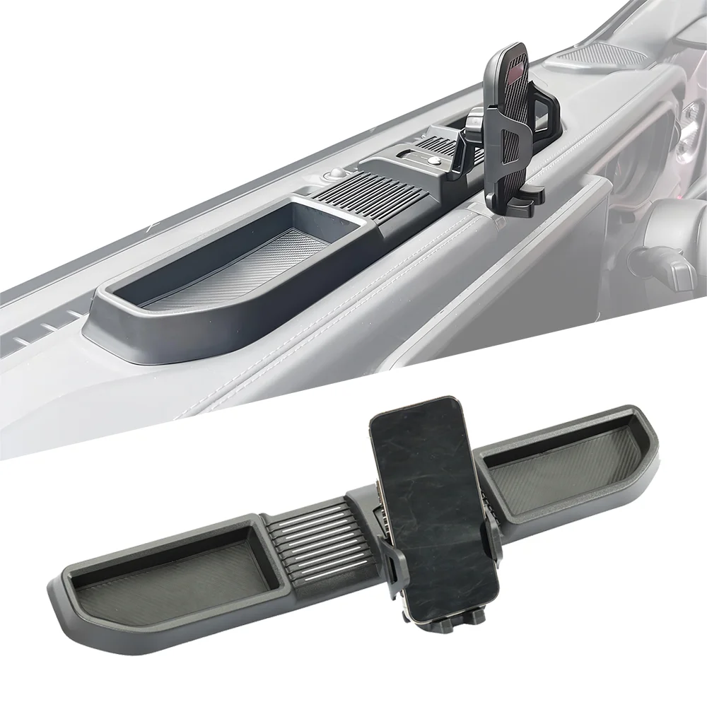 

Car Mobile Phone Holder Stand for Jeep Wrangler JL 2024 2025 GPS Bracket Dash Mount Storage Organizer Box Interior Accessories