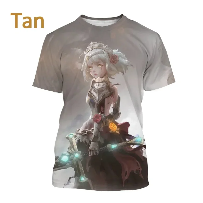Лидер продаж, футболка с 3d принтом Genshin Impact, индивидуальный Повседневный модный топ унисекс с круглым вырезом и коротким рукавом