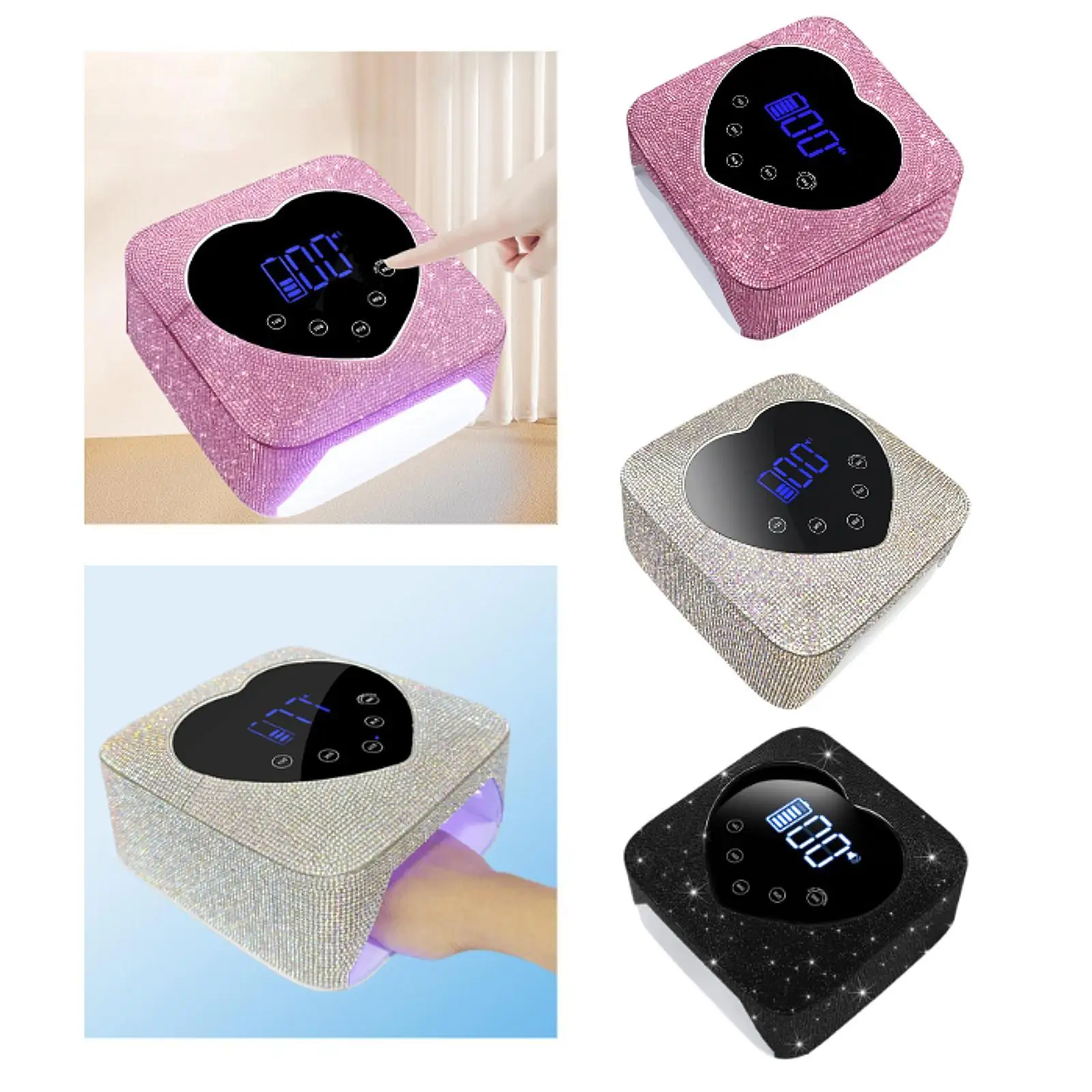 Nail Arm Rest with LED Nail Lamp Manicure Tool for Nail Technician Salon