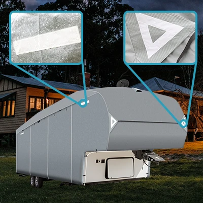 5th Wheel RV Caravan Cover, Camper Cover For 41-44 Feet Motorhome Travel Trailer, Come With Maintenance Accessory view 4