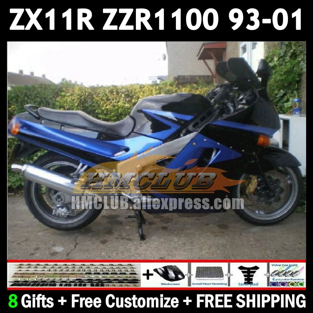 ZX-11R For KAWASAKI NINJA ZX11 ZZR 1100 ZX factory blue 11 11R 175No.27 ZZR1100 ZX11R 1993 1994 1995 1996 97 98 99 00 01 Fairing