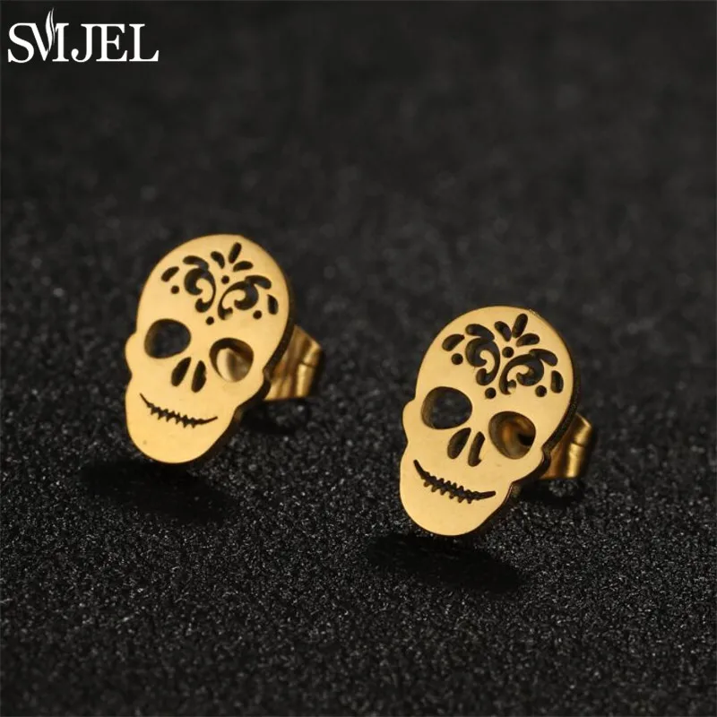 Fashion Cute Christmas Earrings Small Snowflake Deer Butterfly Earings Stainless Steel Jewelry for Women Girls Ear Accessories