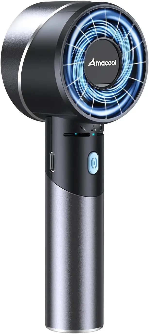 

Portable Rechargeable Handheld Fan, Cool Metal Body, 17H Battery Life, Perfect for Travel Camping Makeup Gifts