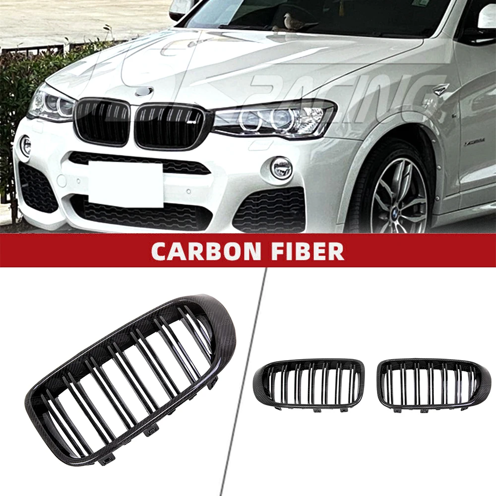 Carbon Fiber Front Grille For Bmw X3 X4 2014-2016