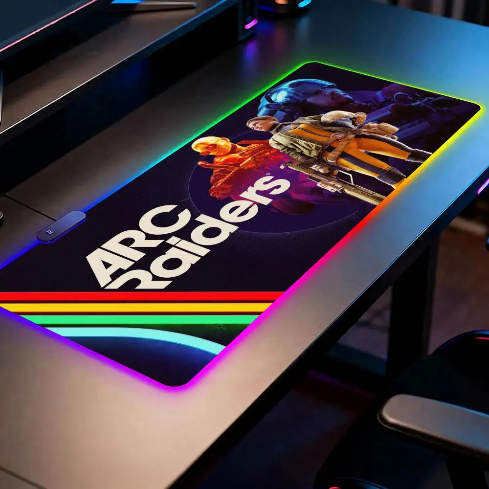 

Game ARC Raiders Mouse Pad RGB Gaming Mouse Pad Desk Mat HD Gamer Large LED Light XXL MousePads