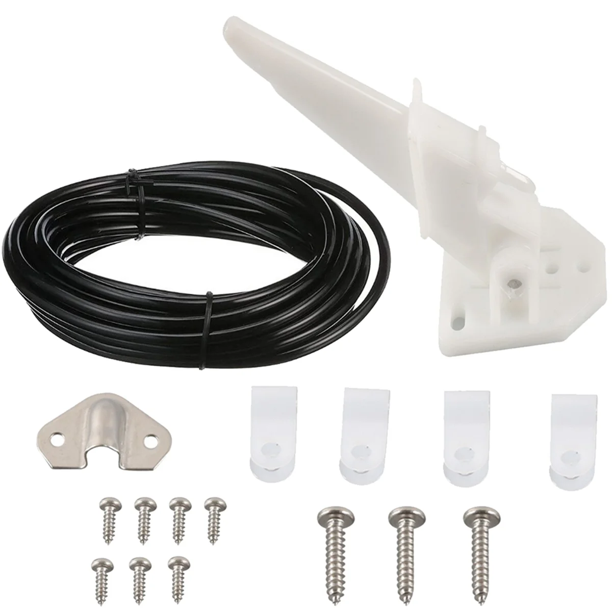 QUAI-ITMarine مقياس تدفق اليخوت لعداد السرعة بالضغط الهيدروليكي 20 قدم (6 أمتار) أنبوب PVC مع قذائف المشابك والمسامير