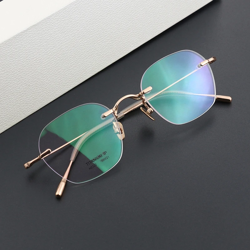 

Frameless Men Women Glasses Frame Pure Titanium Fashion Screwless Myopia Eyeglasses Frames Optical Spectacles Eyewear