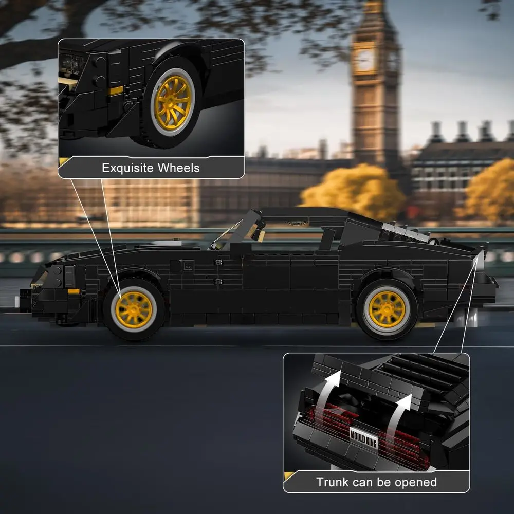 Kit di costruzione classico per supercar: modello di auto sportiva MOC da 1557 pezzi per decorazioni per la casa e regali giocattolo da collezione