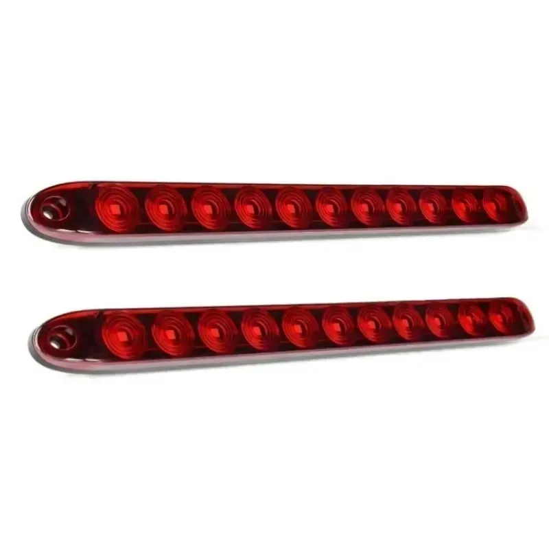 16-Inch 11-LED Waterproof Truck Trailer Tail Light Bar with Brake Stop Park High/Low Brightness, 12V Amber Red