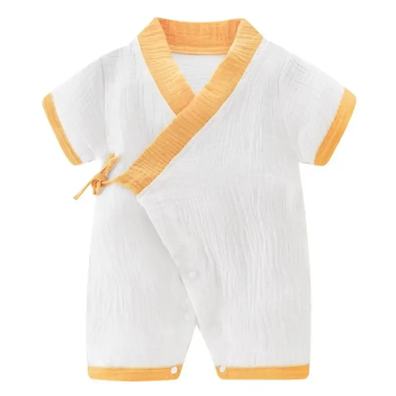 Baby Girls Boys Clothes Kid Kimono Rompers Japanese Soft Cotton Gauze Sleepwear Wedding Newborn Infants Night Jumpsuits Y685