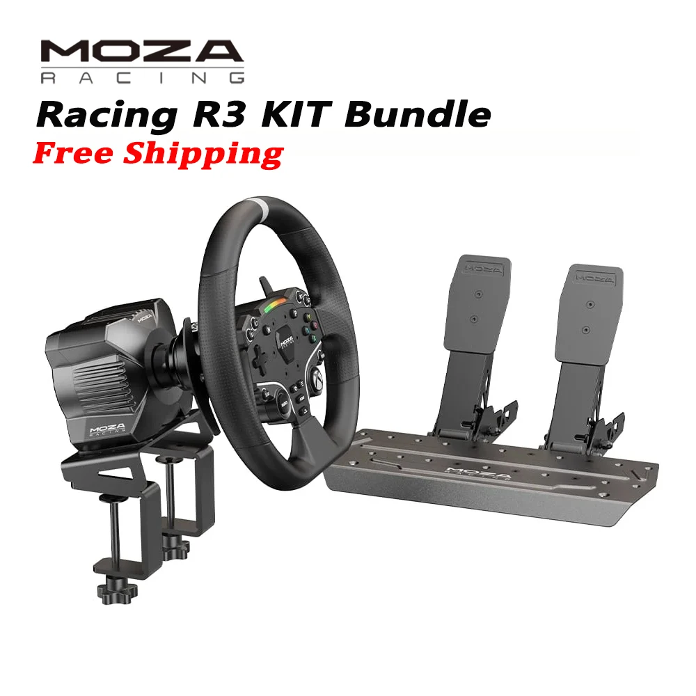 

MOZA Racing R3 3.9Nm Direct Drive Wheel Base with ESX Steering Wheel and Pedals for Xbox & PC