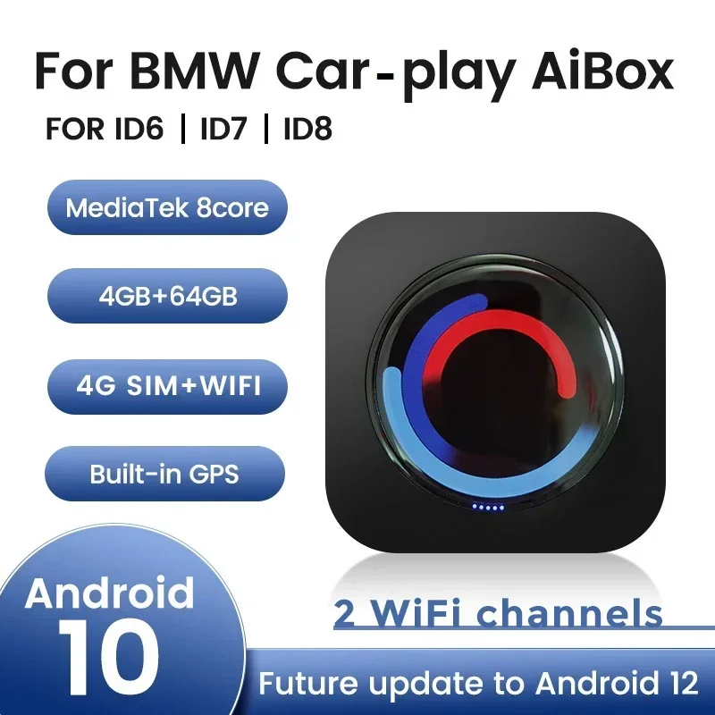 Mekede 8 Core Car Play Ai Box Android 10.0 Wireless Car-Play Android for BMW ID6 ID7 ID8 Android Smart Box