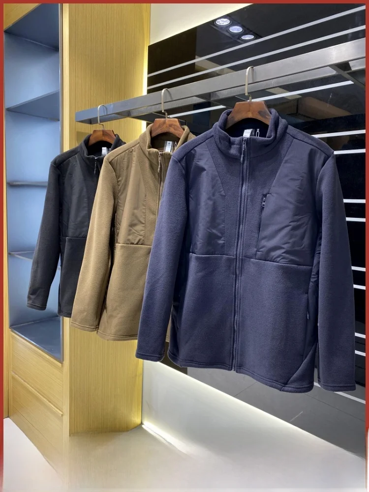 

High-End Outdoor Lightweight Windproof Fce Men's Casual Jaet New Spring Autumn W Particle Fce Stand Fit Zipper