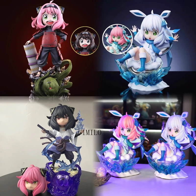 

Anime Spy×family Figures Cute Anya Cosplay Role Action Figure Model PVC Collection Double Headed Anya Statue Birthday Toys Gift