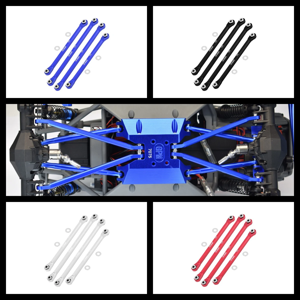 

GPM Alloy 7075 Front & Rear Chassis Links Parts Tree For AXIAL 1/18 UTB18 Capra