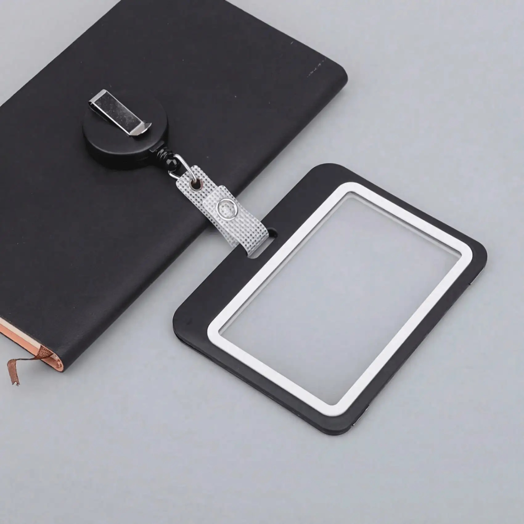 ID-kaarthouder met sleutelkoord Transparante badgehoes Creditcardbeschermer Kantoorbenodigdheden Schoolaccessoires