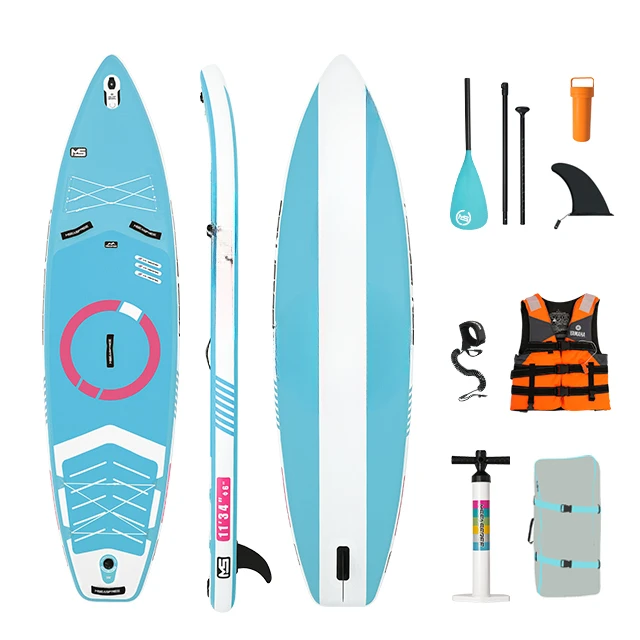 Venta al por mayor Europa almacén Stand Up comprar tabla de surf ISUP pesca inflable SUP Paddel Surf Paddle Board 11 pies